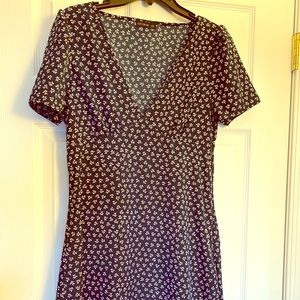 Blue dress with white flowers